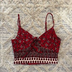 Floral Red Women's Top
